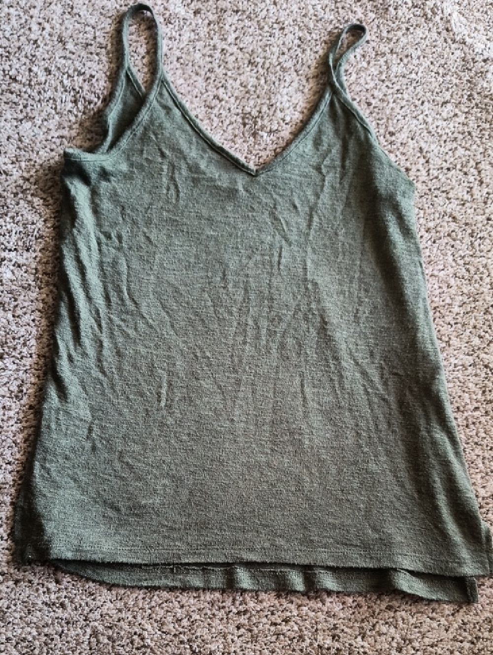 Mudd Olive Green V-Neck Knit Camisole